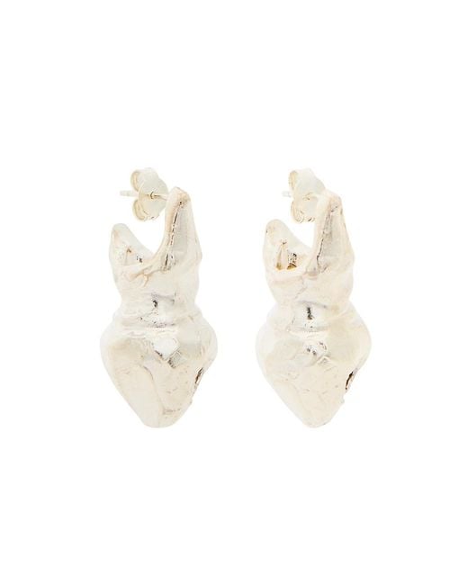 Alighieri White The Vessel Of Offerings Sterling Drop Earrings