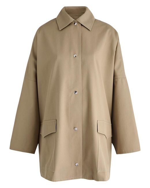 Totême  Natural Oversized Cotton-Twill Jacket