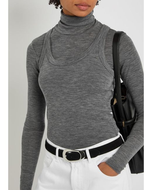 Rohe Gray Layered Wool Top