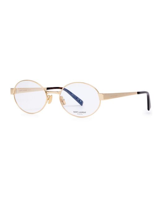 Saint Laurent Metallic Round-Frame Optical Glasses for men