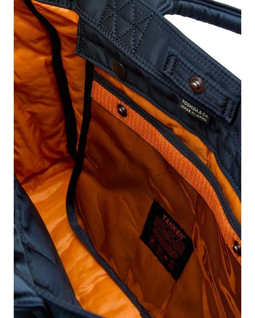 Porter-Yoshida and Co Blue Tanker Nylon Tote Bag for men