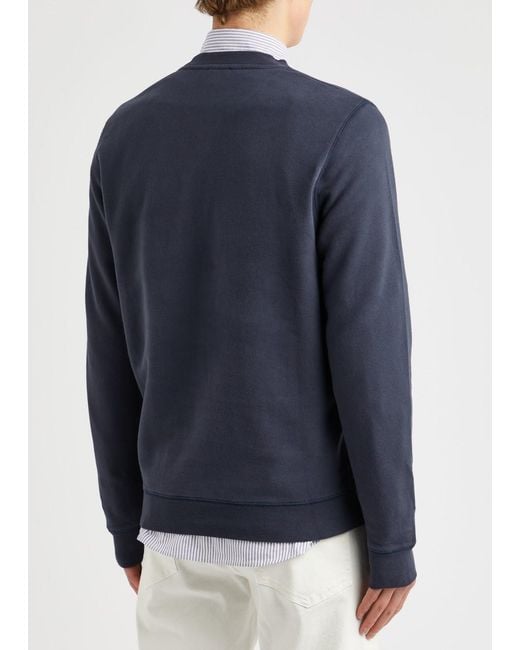 Sunspel Blue Cotton Sweatshirt for men