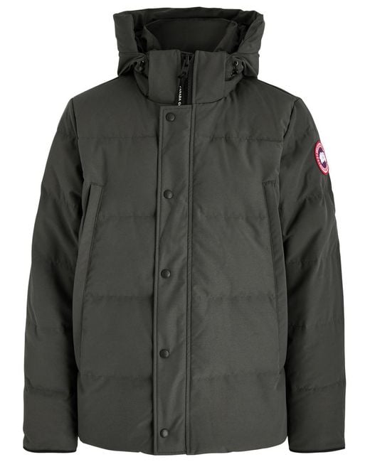 Canada Goose Black Wyndham Quilted Arctic-Tech Parka for men