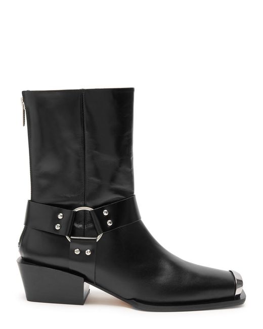 Aeyde Black Wayne 45 Leather Ankle Boots