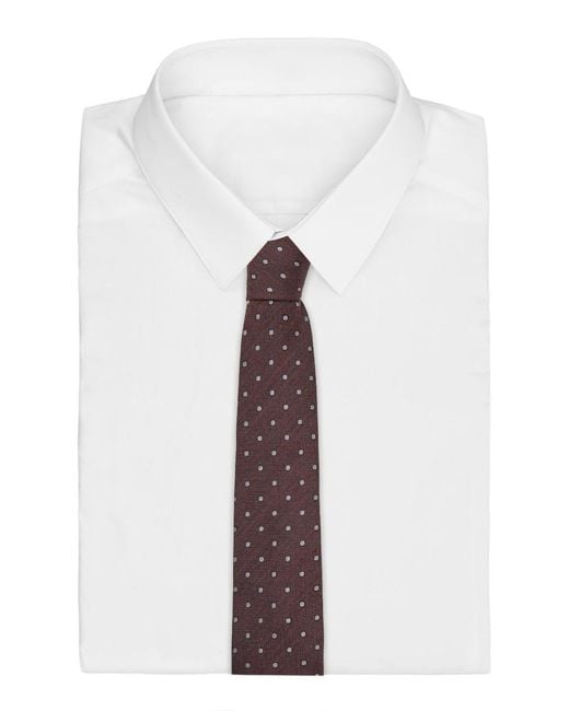 Paul Smith Purple Small Spot Wool And Silk-Blend Tie for men