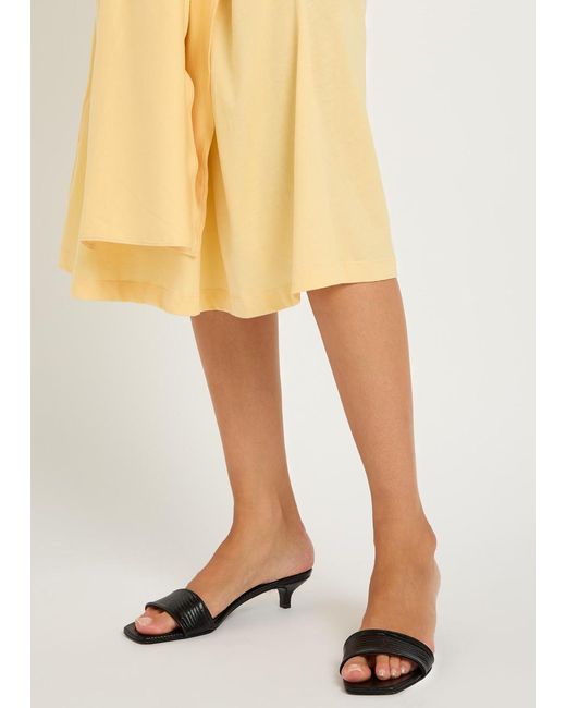 Totême White 40 Lizard-Effect Leather Mules