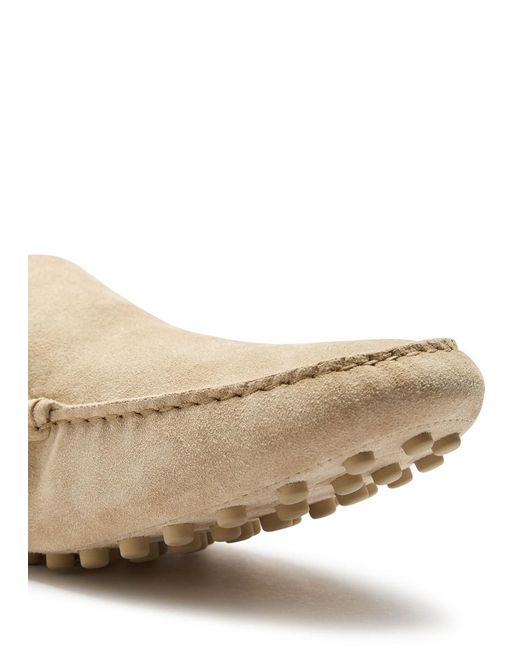 Tod's Natural Gomma Suede Loafers