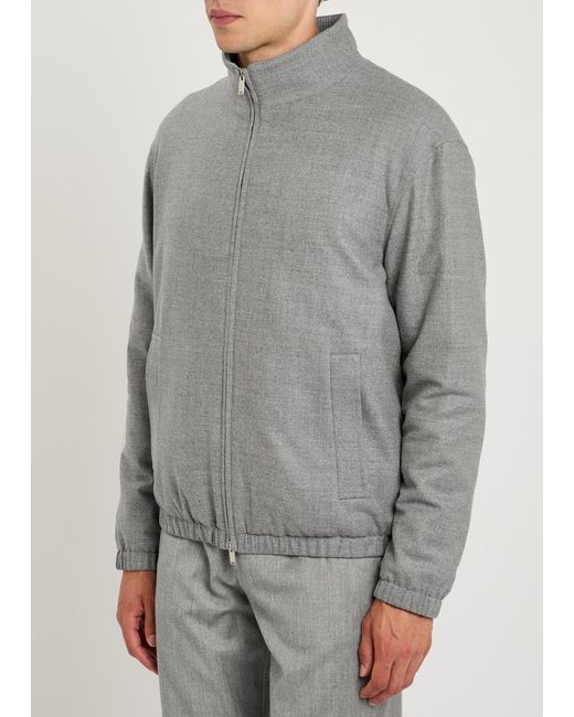 Lardini Gray Stretch-Wool Jacket for men
