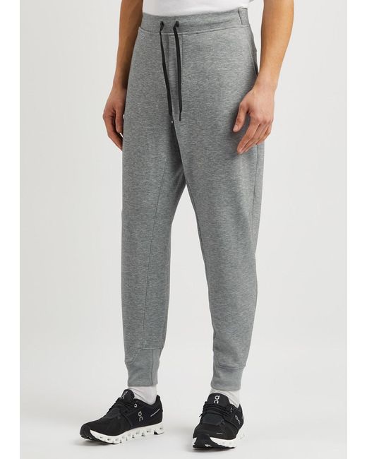 On Shoes Gray Logo-print Jersey Sweatpants for men