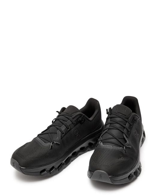 On Shoes Black Cloudtilt Jacquard Mesh-Knit Sneakers