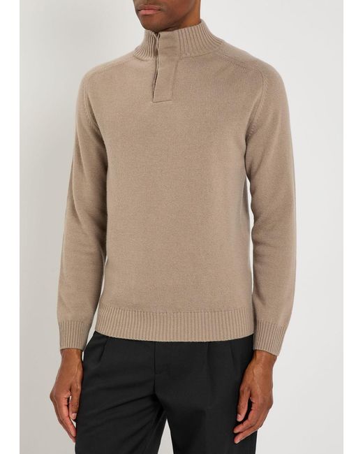 Aurélien Brown City Wool And Cashmere-Blend Jumper for men