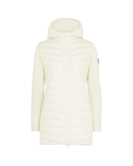 Canada Goose White Hybridge Hooded Wool And Shell Jacket , Jacket