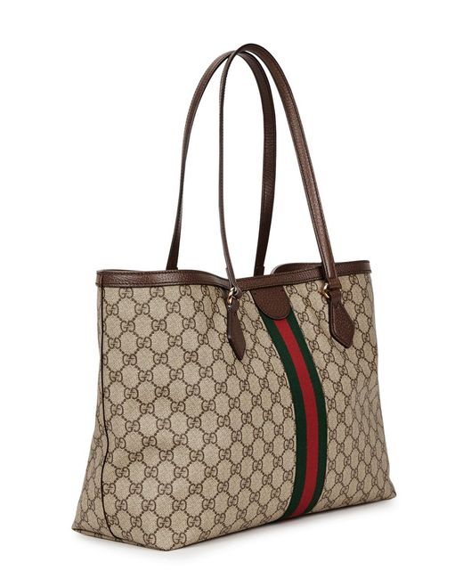Gucci Brown Ophidia gg Supreme Coated-canvas Tote Bag