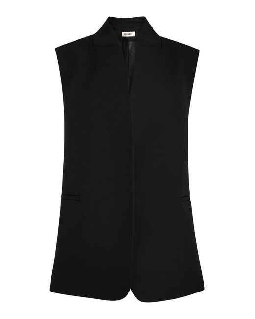 Rohe Black Sleeveless Wool-Blend Jacket