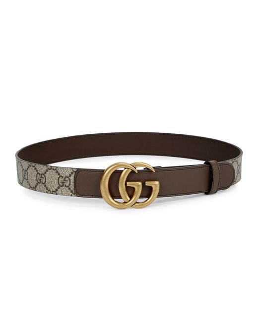 Gucci Brown gg Supreme Monogrammed Belt