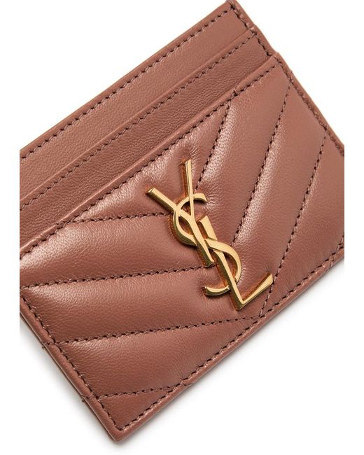 Saint Laurent Multicolor Cassandre Quilted Leather Card Holder