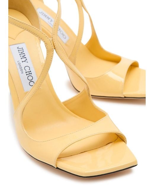 Jimmy Choo Metallic Azia 95 Patent Leather Sandals