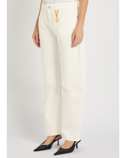 Stella McCartney White Barrel-Leg Jeans