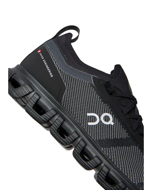 On Shoes Black Cloud 6 Versa Panelled Mesh-Knit Sneakers for men