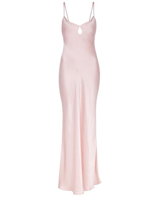 Bec & Bridge Pink Cedar City Satin Maxi Dress