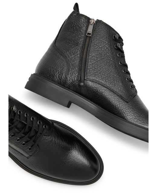 Boss Black Calev Leather Ankle Boots for men