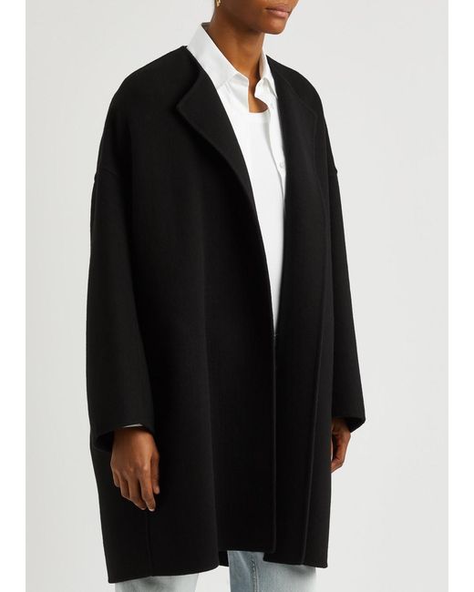 The Row Black Verlain Wool-Blend Coat