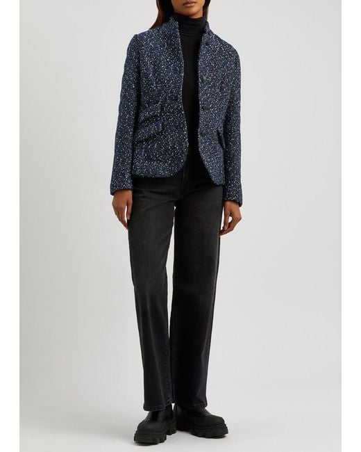 Rag & Bone Blue Slade Bouclé Tweed Blazer