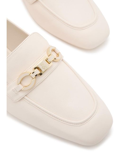 Stuart Weitzman Natural Signature Leather Loafers