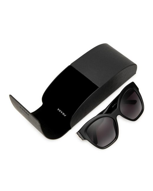 Prada Black Oversized Round-frame Sunglasses