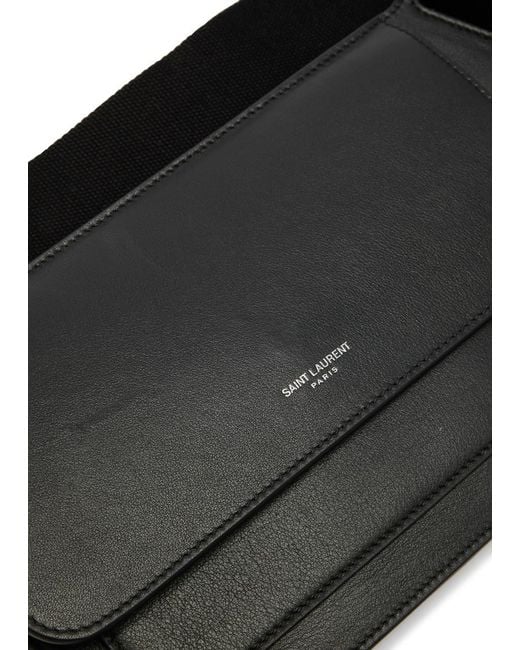 Saint Laurent Gray Leather Belt Bag for men
