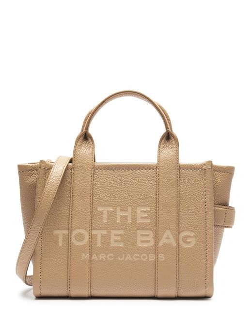 Marc Jacobs Natural The Tote Mini Grained Leather Tote