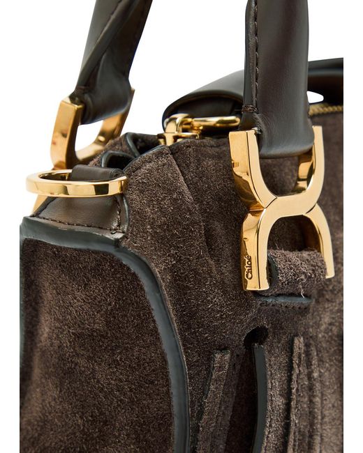 Chloé Brown Marcie Small Suede Shoulder Bag