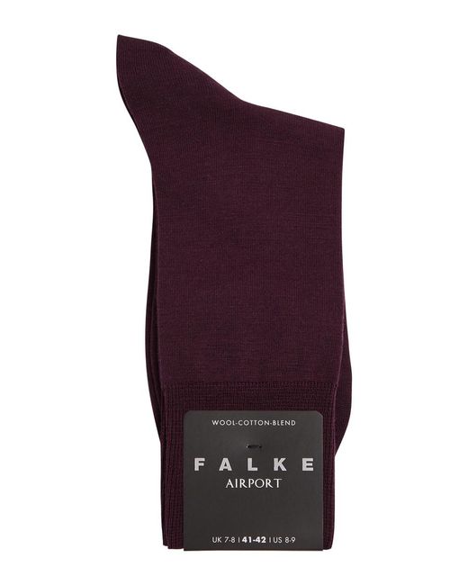 Falke Purple Airport Wool-blend Socks for men