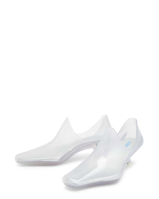 Loewe White Emily Aqua 45 Pvc Ankle Boots