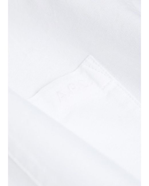 A.P.C. White Jack Logo-Embroidered Cotton Shirt for men