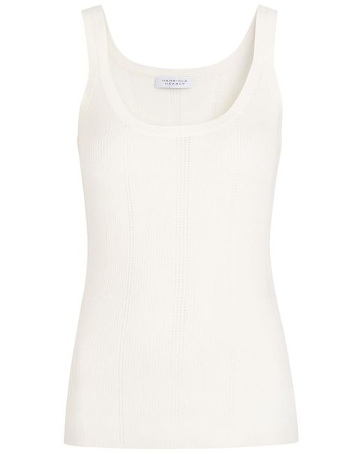 Gabriela Hearst Women's White Lucy Pointelle Wool Tank