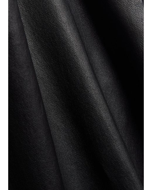 Stouls Black Cherry Halterneck Stretch-Leather Top