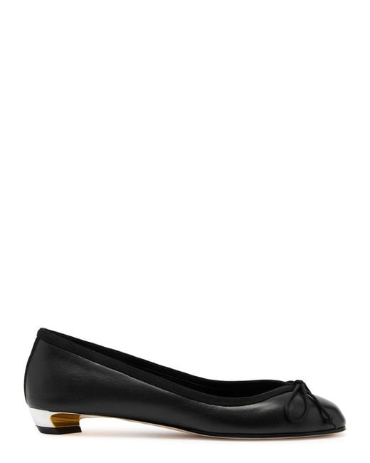 Alexander McQueen Black Armadillo 20 Leather Ballet Pumps