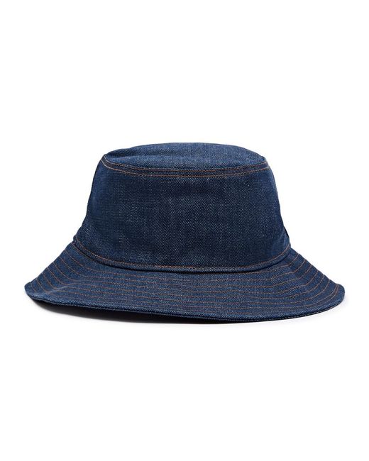 Acne Blue Brimmo Logo Bucket Hat