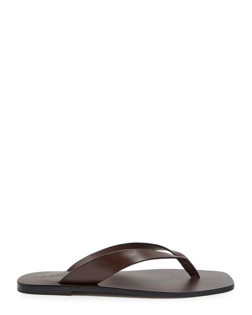 A.Emery Brown Kinto Leather Flip Flops