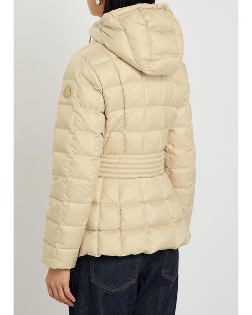 Moncler Natural Engoulevent Hooded Quilted Shell Jacket