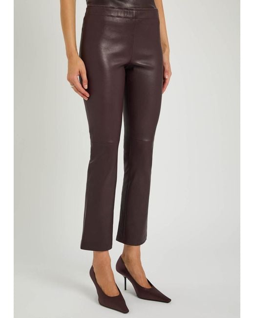 Stouls Gray Jp Twenty Stretch-Leather Trousers