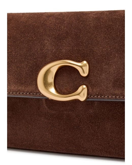 COACH Brown Jet Suede Shoulder Bag