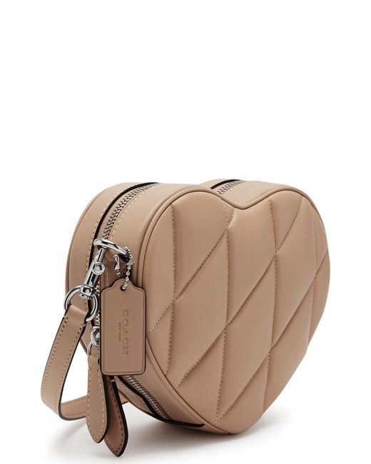COACH Brown Heart Quilted Leather Cross-body Bag