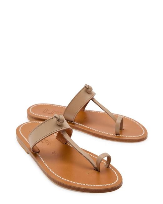 K. Jacques Brown Ganges Leather Sandals