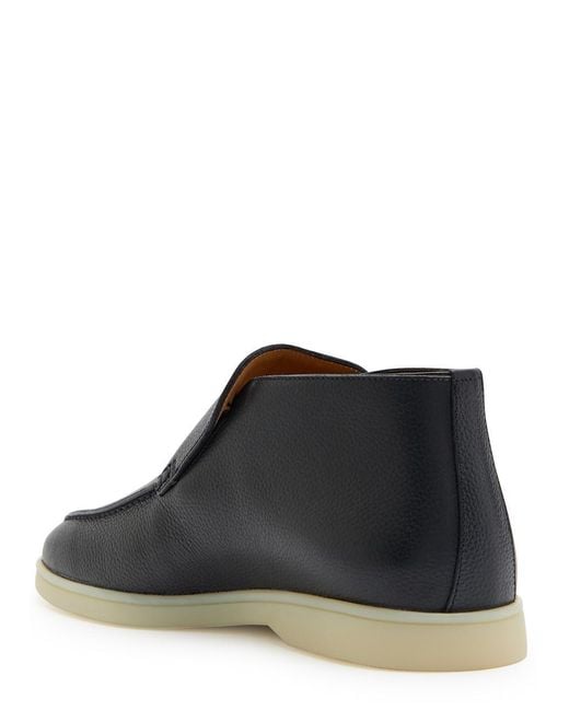 Aurélien Blue City Grained Leather Loafers for men