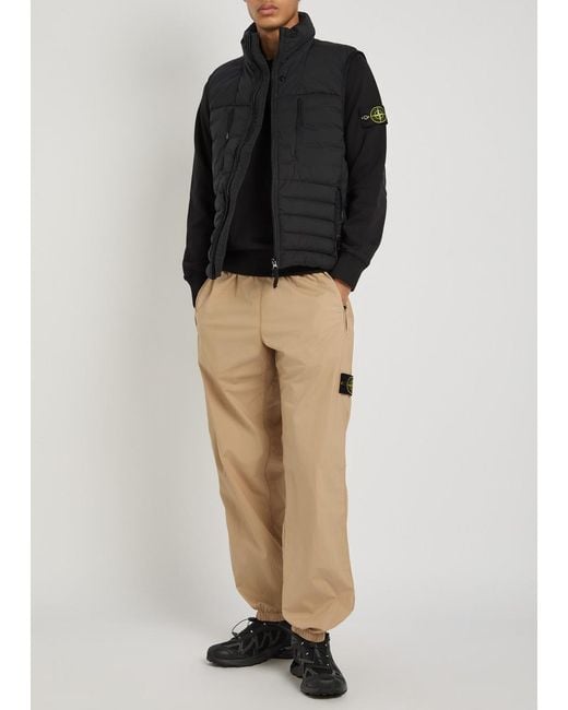Stone Island Natural Tela Stretch-Cotton Trousers for men