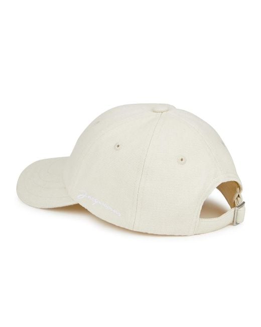 Jacquemus White La Casquette Cotton Cap