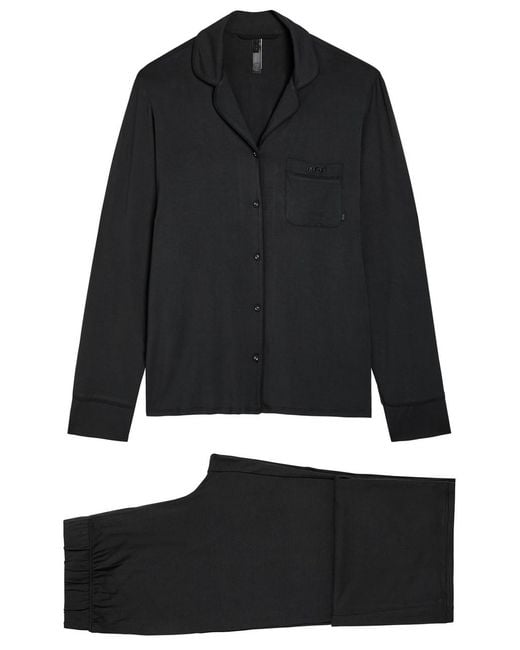 Skims Black Jersey Pyjama Set