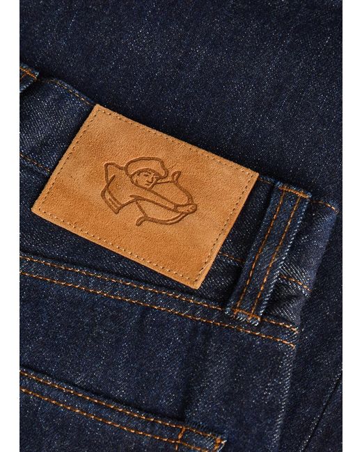 Drake's Blue Straight-Leg Denim Jeans for men